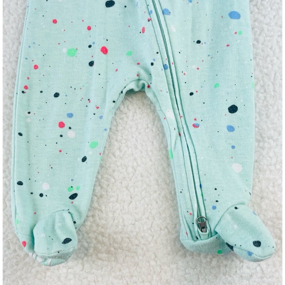 NIKE • Mint/Multi Dotted Sleeper Footie Pajamas - Picture 9 of 15